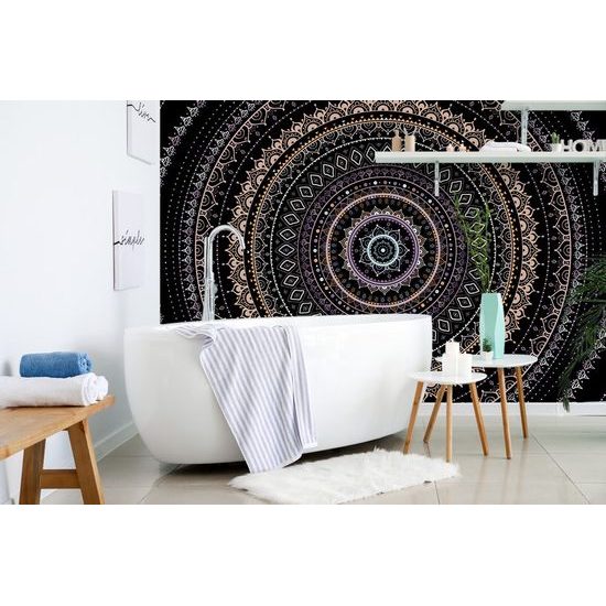 Tapéta érdekes Mandala lila színben