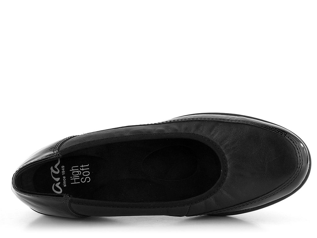 Ara-Shoes.cz - Ara širší lodičky na klínu s lakem Schwarz Zürich  12-40617-25 - Ara - Lodičky - Dámské boty - oficiální obchod obuvi Ara