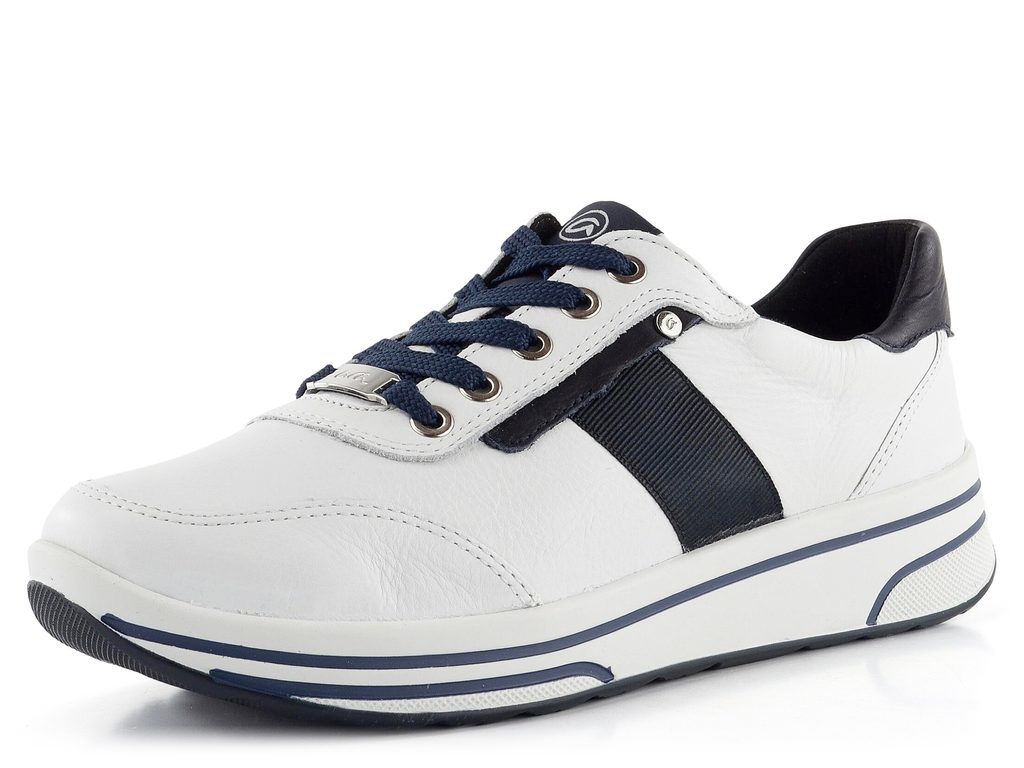 Ara-Shoes.cz - Ara kožené dámské tenisky Sapporo bílá/modrá 12-32442-03 -  Ara - Tenisky/Sneakers - Dámské boty - oficiální obchod obuvi Ara