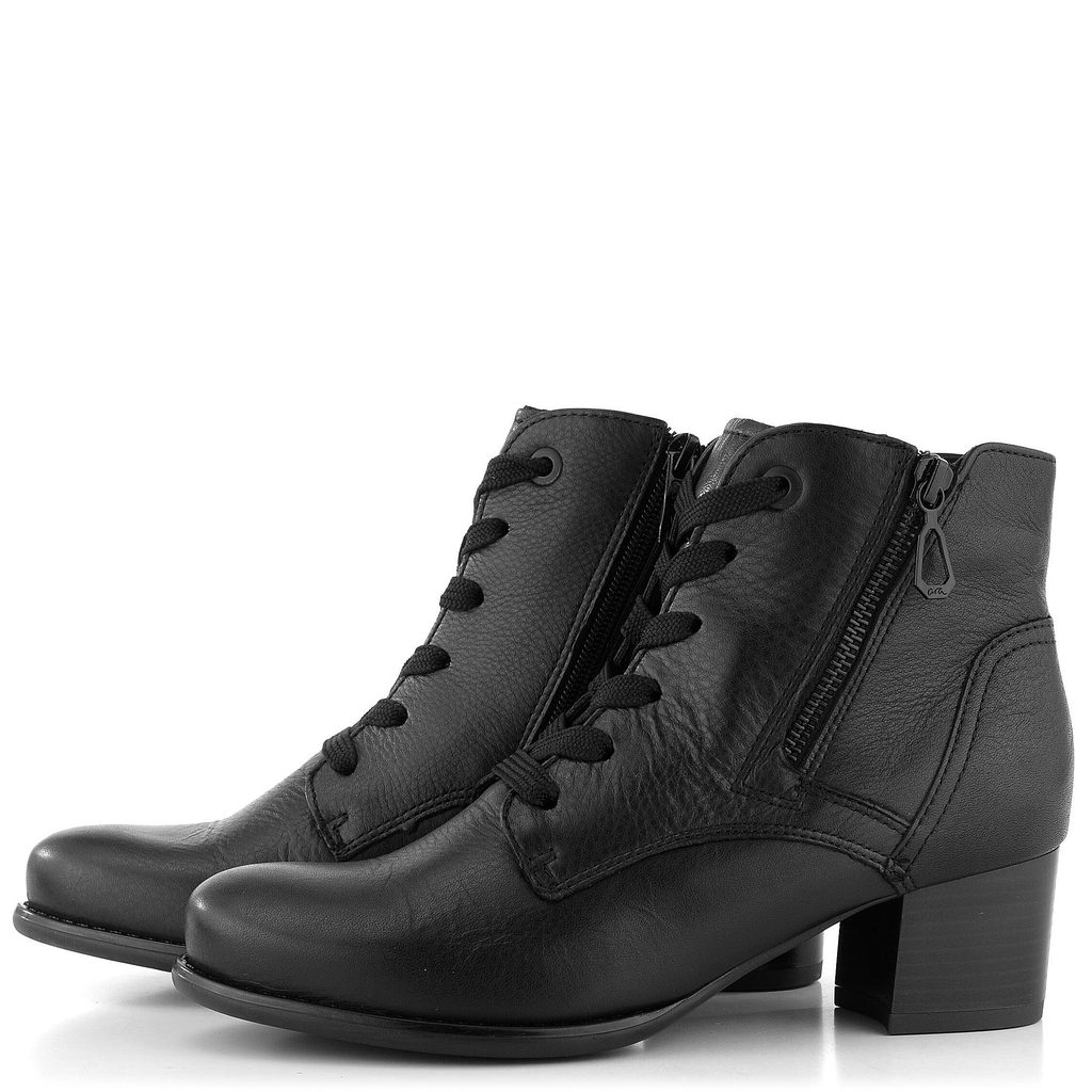 Ara-Shoes.cz - Ara elegantní šněrovací kotník na podpatku Schwarz Luca  12-16909-01 - Ara - Kotníkové boty - Dámské boty - oficiální obchod obuvi  Ara