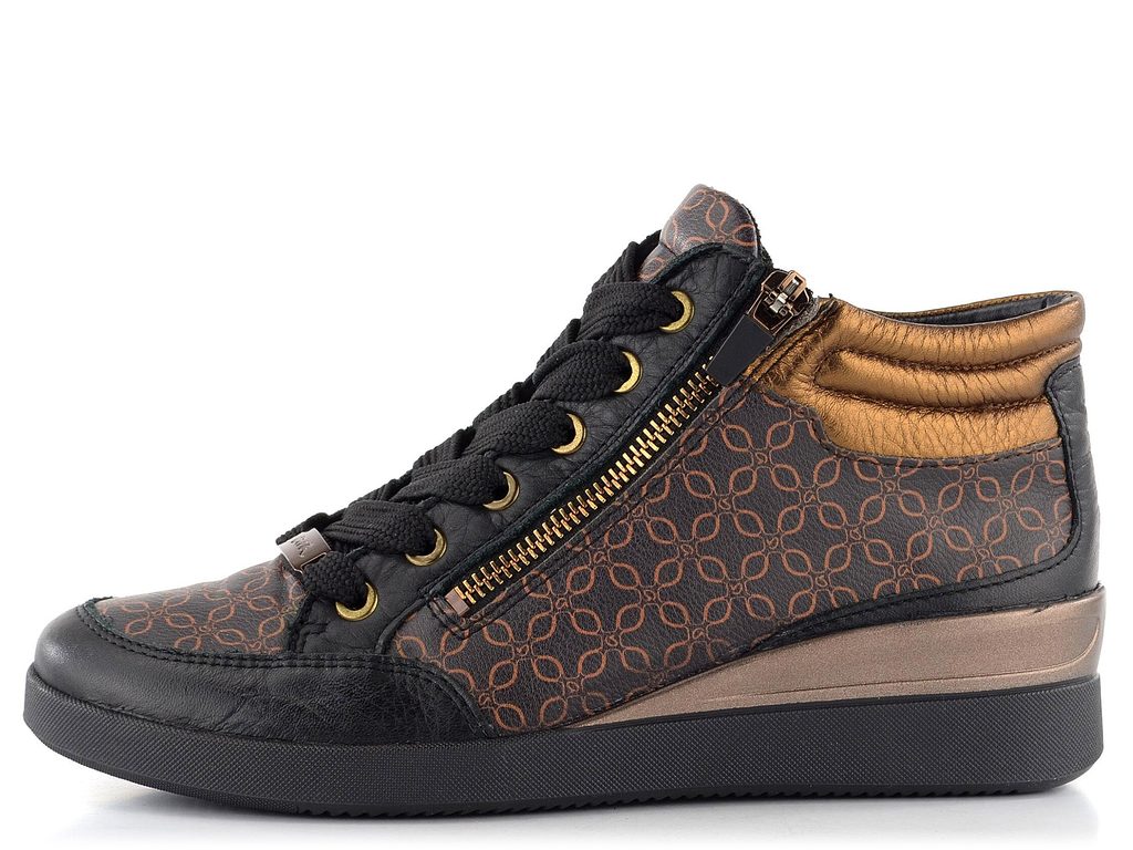 Ara-Shoes.sk - Ara dámské tenisky na klínku Schwarz/Moro/Marrone Lazio  12-43303-03 - Ara - Členkové topánky - Dámske topánky - oficiální obchod  obuvi Ara