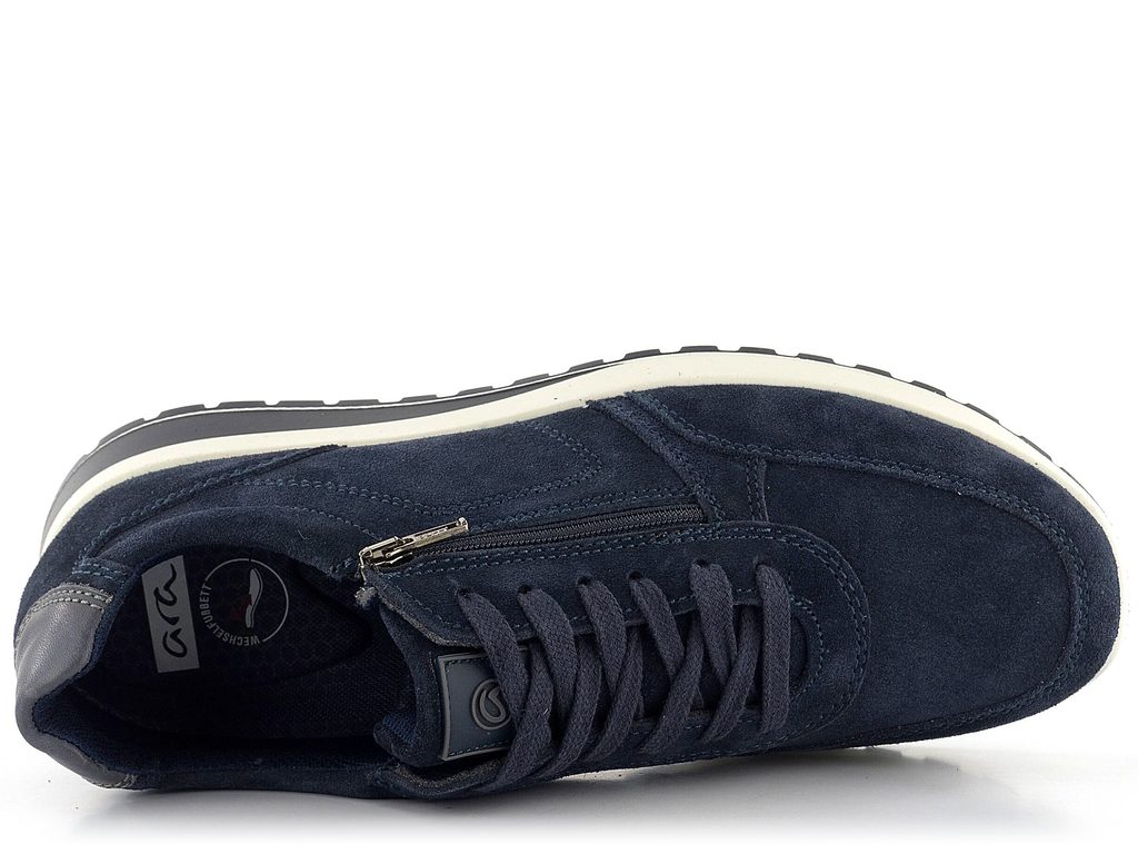 Ara-Shoes.sk - Ara širšie pánske tenisky semišové modré Matteo 11-34553-22  - Ara - Tenisky/Sneakers - Pánske topánky - oficiální obchod obuvi Ara
