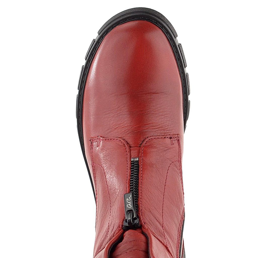 Ara-Shoes.sk - Ara dámska členková obuv so stredovým zipsom červená Dover  12-23130-64 - Ara - Členkové topánky - Dámske topánky - oficiální obchod  obuvi Ara