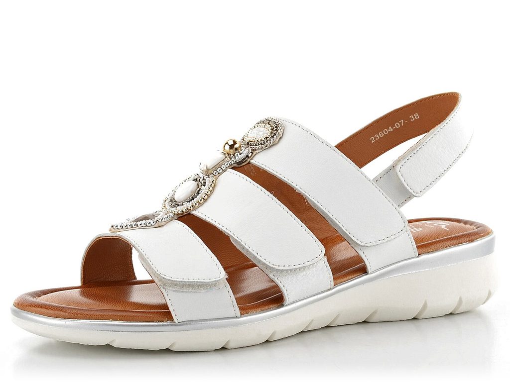 Ara-Shoes.cz - Ara dámské sandály bílé s upínacími pásky Kreta 12-23604-07  - Ara - Sandály - Dámské boty - oficiální obchod obuvi Ara