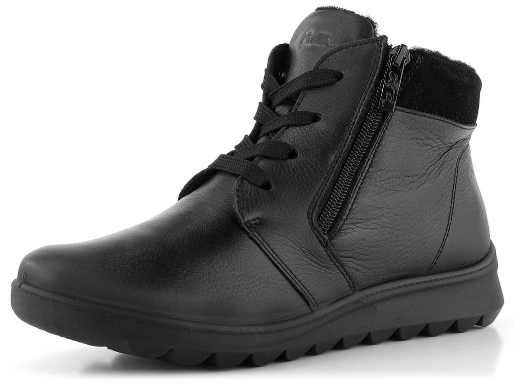 Ara-Shoes.sk - Ara širšia členková obuv s vonkajším zipsom a šnurovaním  Schwarz Toronto 12-40405-01 - Ara - Členkové topánky - Dámske topánky -  oficiální obchod obuvi Ara