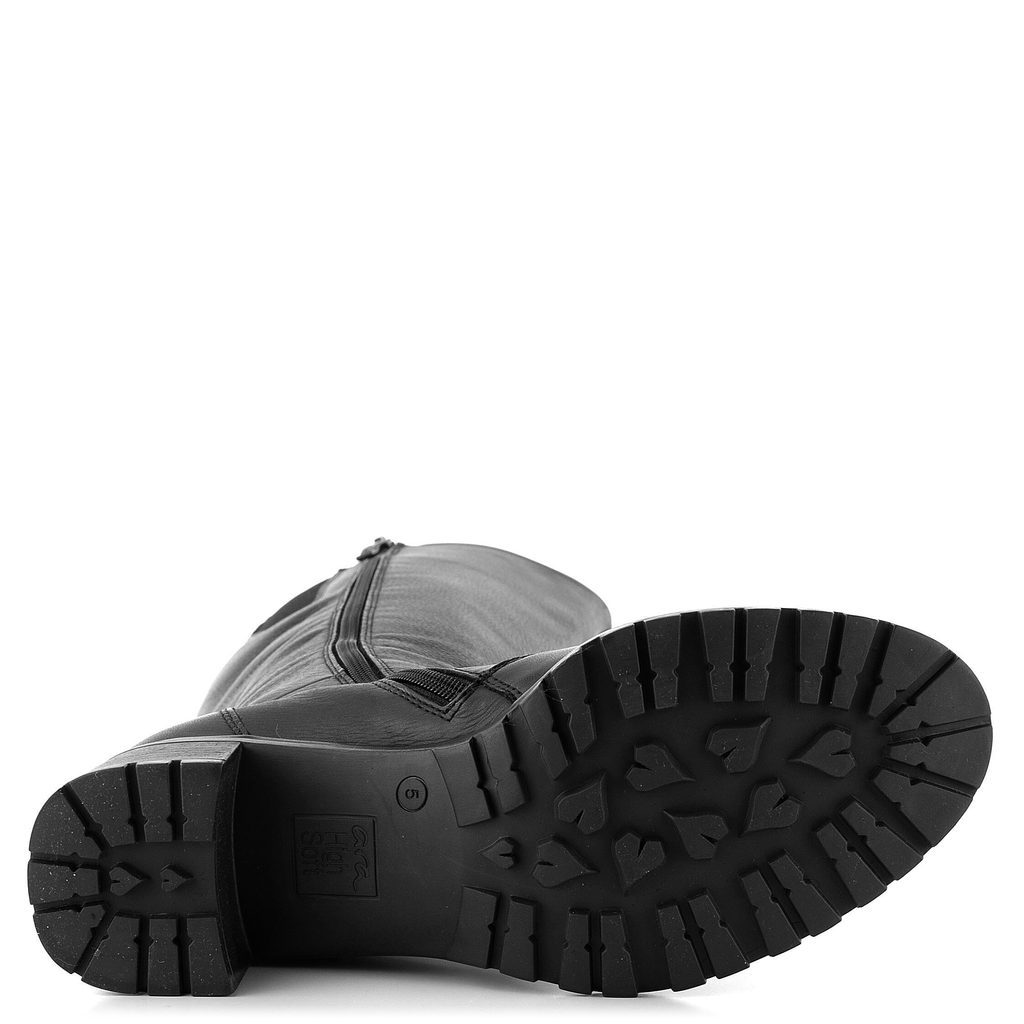 Ara-Shoes.cz - Ara širší dámské kožené kozačky Schwarz Ronda 12-40509-01 -  Ara - Kozačky - Dámské boty - oficiální obchod obuvi Ara