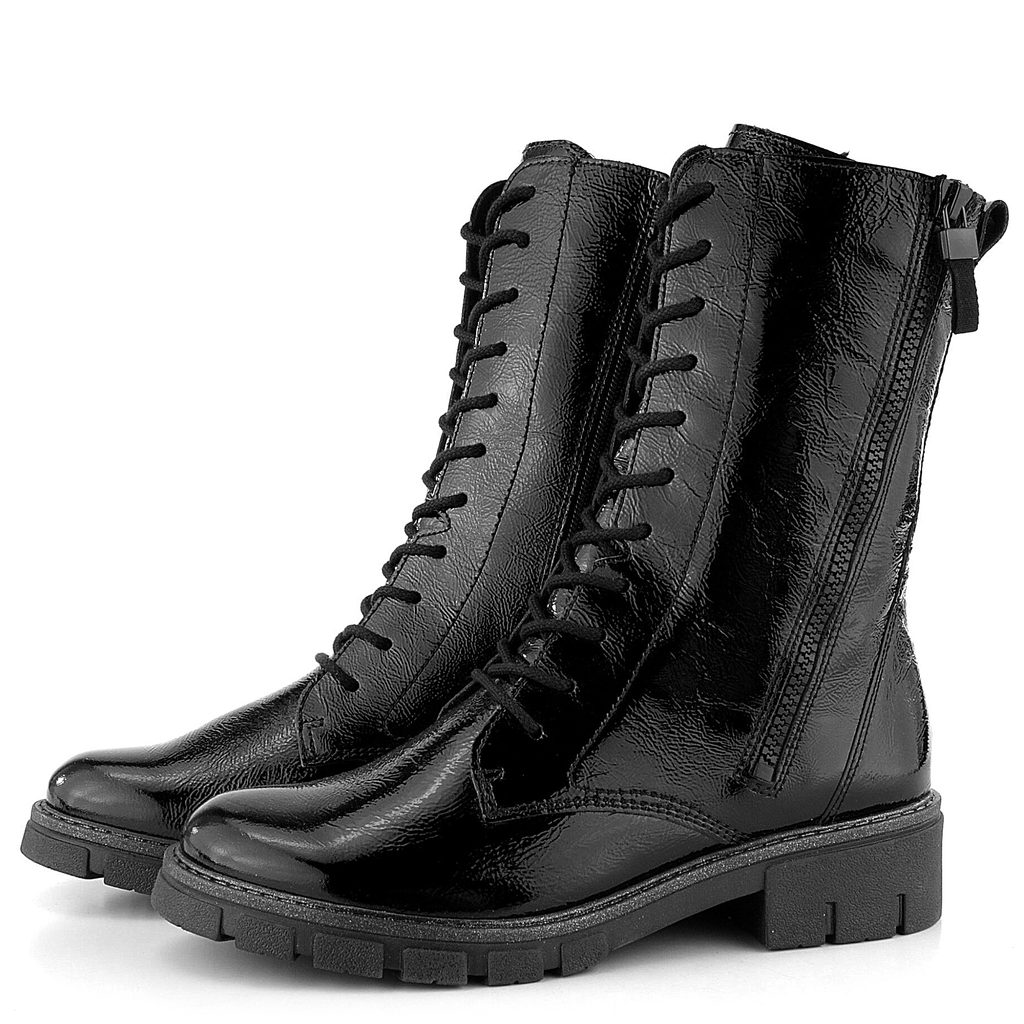 Ara-Shoes.sk - Ara vyššia lakovaná členková obuv s postranným zipsom a  šnurovaním Dover 12-23139-71 - Ara - Členkové topánky - Dámske topánky -  oficiální obchod obuvi Ara