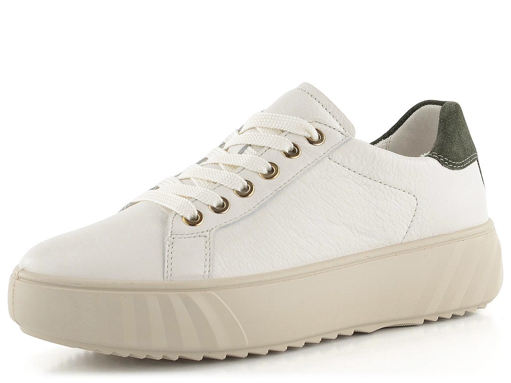 Ara-Shoes.cz - Ara širší polobotky na platformě Monaco Cream/Thyme  12-46523-15 - Ara - Tenisky/Sneakers - Dámské boty - oficiální obchod obuvi  Ara