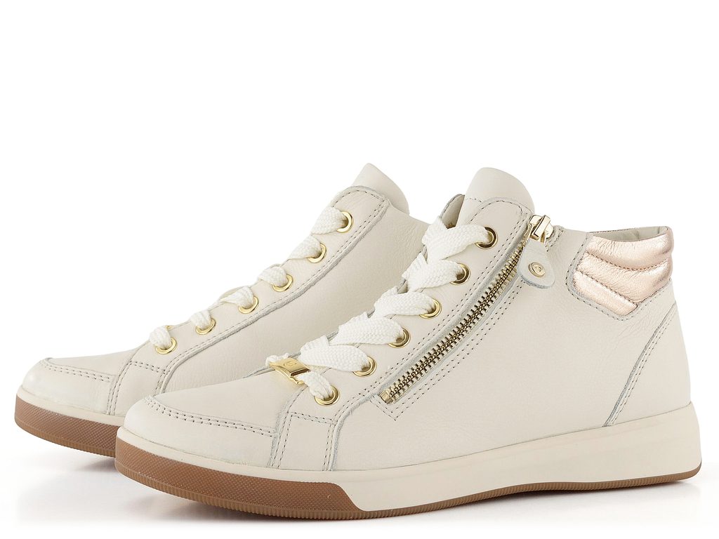 Ara-Shoes.sk - Ara členkové tenisky Rom Cream/Platin 12-44499-27 - Ara -  Členkové topánky - Dámske topánky - oficiální obchod obuvi Ara