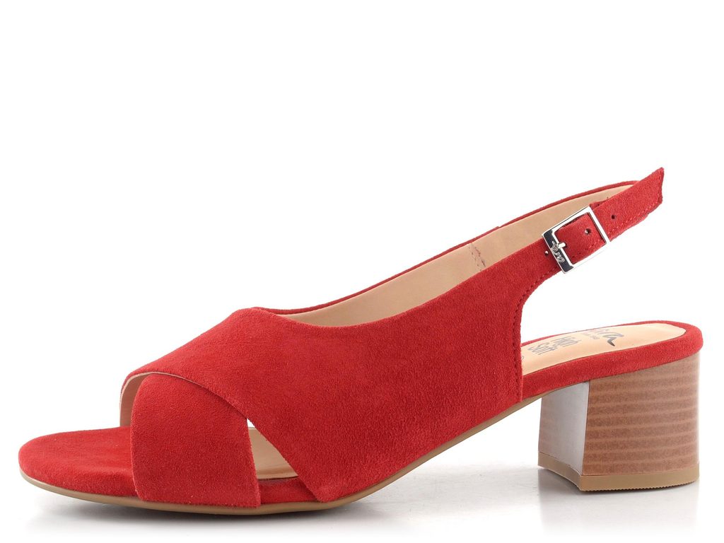 Ara-Shoes.cz - Ara dámské širší sandály na podpatku Prato červené  12-25605-03 - Ara - Sandály - Dámské boty - oficiální obchod obuvi Ara