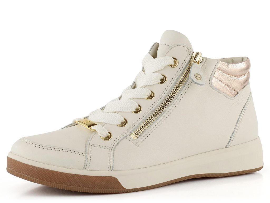 Ara-Shoes.cz - Ara kotníkové tenisky Rom Cream/Platin 12-44499-27 - Ara -  Kotníkové boty - Dámské boty - oficiální obchod obuvi Ara