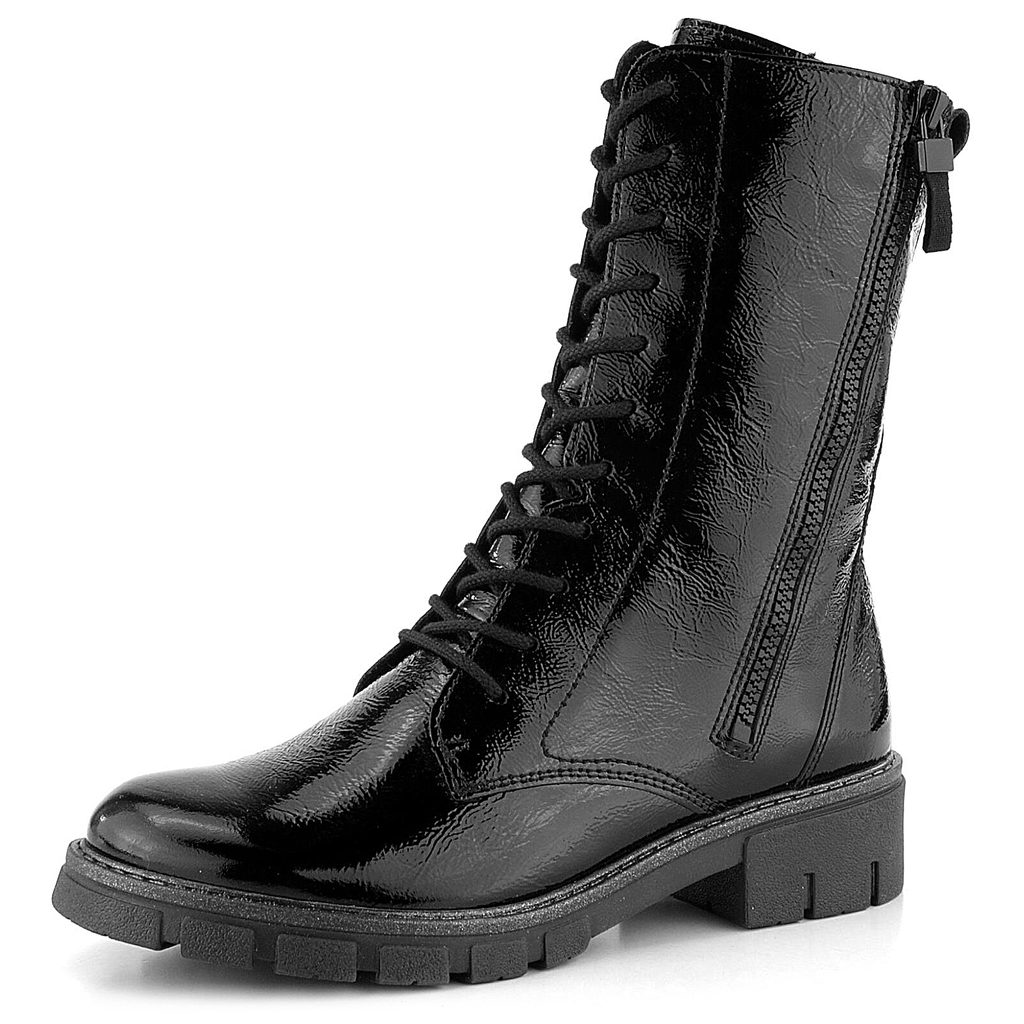 Ara-Shoes.sk - Ara vyššia lakovaná členková obuv s postranným zipsom a  šnurovaním Dover 12-23139-71 - Ara - Členkové topánky - Dámske topánky -  oficiální obchod obuvi Ara