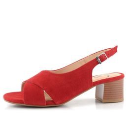 Ara dámské širší sandály na podpatku Prato červené 12-25605-03