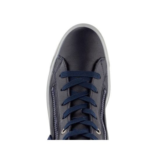 Ara širšia členková obuv s postranným zipsom modrá Courtyard 12-27404-22
