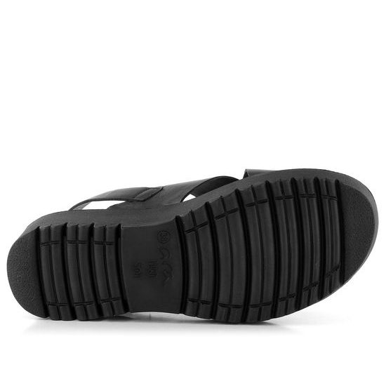 Ara sandále s kríženými pásikmi a klinom Bilbao čierna 12-33516-01