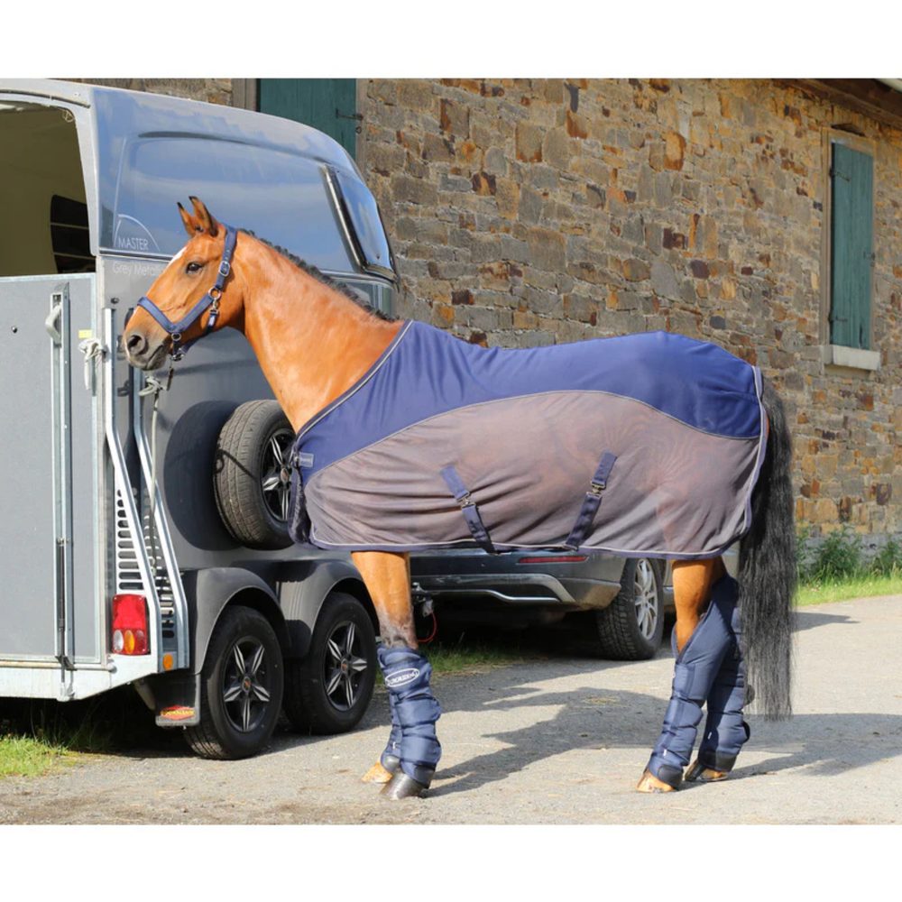 Deka síťovaná Euroriding Dry Easy - 145 cm modrá/šedá