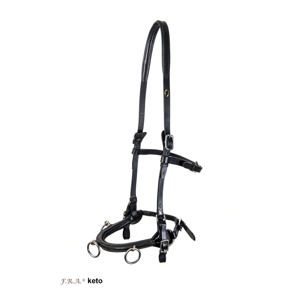 Lonžovací obnosek/uzdečka F.R.A. Keto - černá  Full