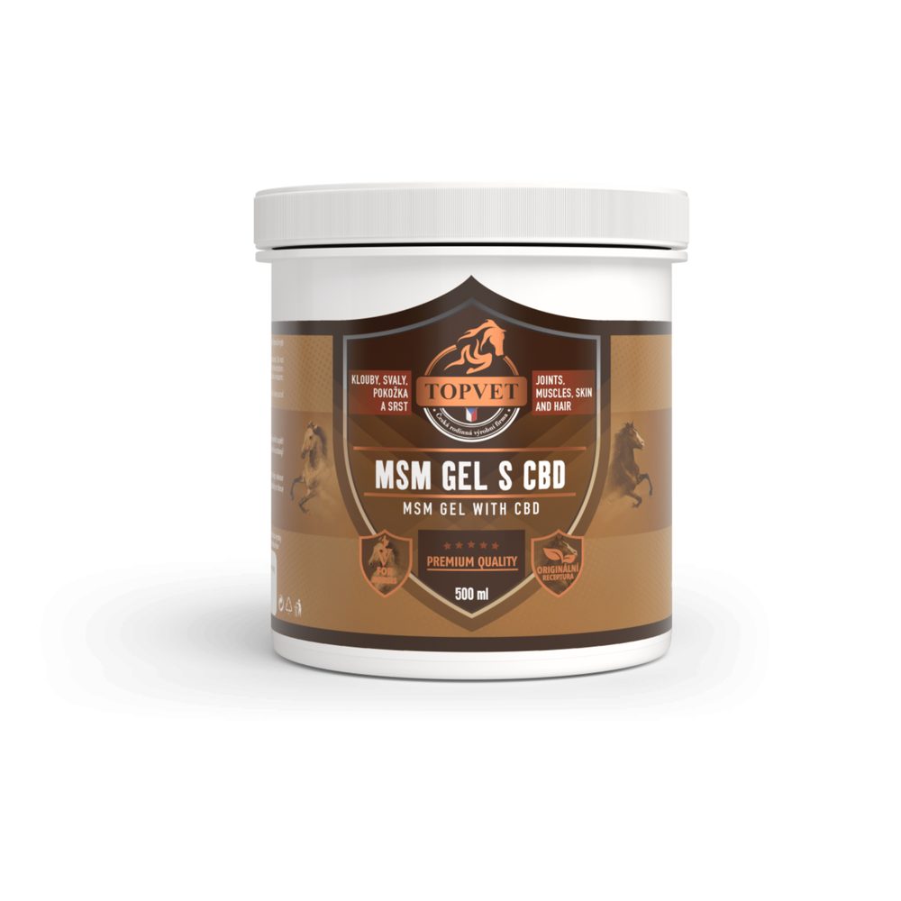 Topvet MSM gel s CBD - 500 ml