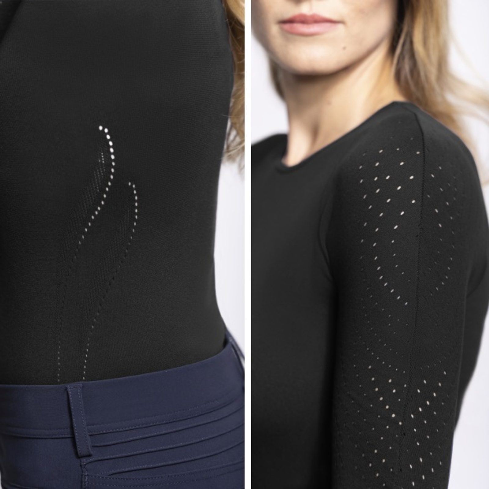 Chemise D'équitation Samshield LUANA Pour Femme – Bleu Marine, Taille L