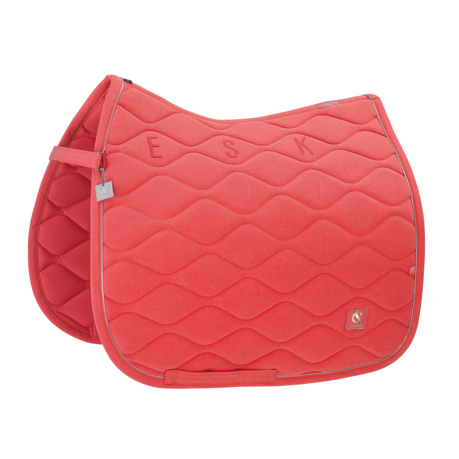 Eskadron Classic Sports Duralastic – Gancio Antipanico (Moschettone) Con Ciondolo – Colore Coral Blossom – Accessorio Moda Per Borse E Chiavi