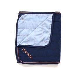 Therapy Fleece Shawl Bucas 130x40cm navy/orange