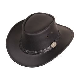 Australský klobouk kožený Scippis Bushman