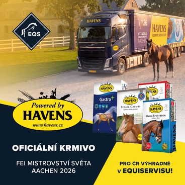HAVENS oficiálním krmivem FEI Mistrovství světa Cáchy 2026