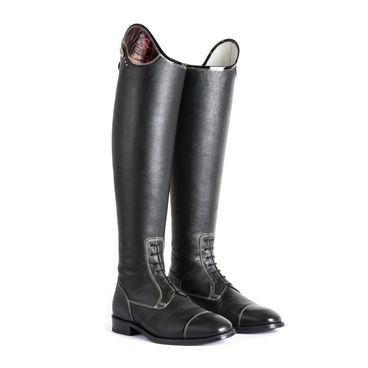 Jezdecké boty Tricolore by DeNiro Quick Salentino /02 MA 38 XXXS šněrování černé/Top Lucido Burgundy+Amabile krytka - SLEVA - použité na focení
