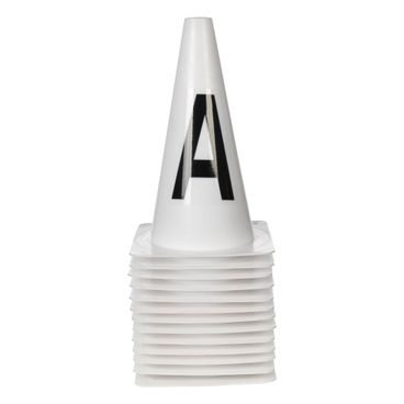 Sada plastových kuželů s písmeny pro drezurní obdélník Hobby Horse