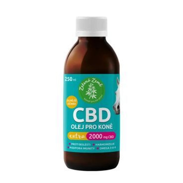 CBD olej pro koně Extra Zelená Země 2000 mg 250 ml