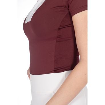 Tričko závodní HKM Virginia dámské XS/34 bordo - SLEVA - vytržený druk na límečku