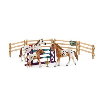 Schleich 42433 - Set Appaloosa koně a tréninkové příslušenství