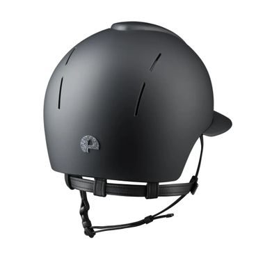 Jezdecká ochranná helma KEP Cromo 2.0 Polish Polo Metal Luminor S-M černá - SLEVA oděrky