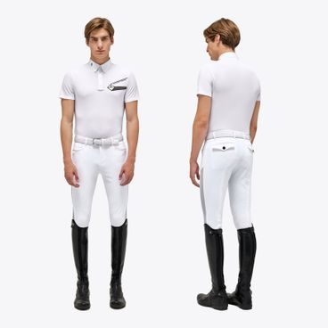 Závodní tričko Cavalleria Toscana Lightweight Piquè Polo Embossed Logo pánské Kol 2023