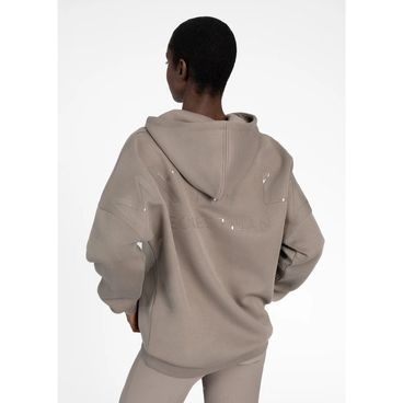 Mikina Maximilian Equestrian Icon Oversized Hoodie dámská taupe XS/34 - SLEVA - skvrny na rukávu