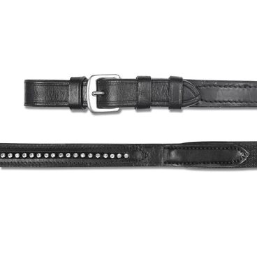 Otěže Star Diamond plátěné s kamínky 16mm