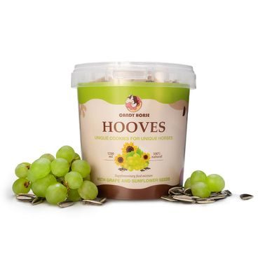 Pamlsky Candy Horse Kopýtka hrozno a slunečnice 500g