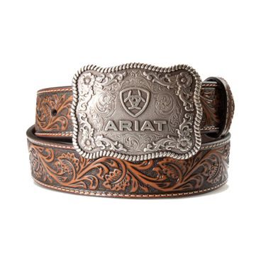 *W* Pásek Ariat® MNS Leather Cow Buckle Kolekce 2025/26