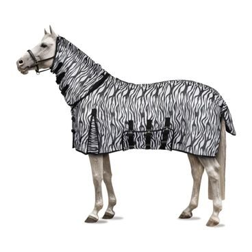 Deka síťovaná Horze Defender Zebra s krkem a laclem pod břicho
