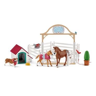 Schleich 42458- Horse Club Hannah koňští návštěvníci a fena Ruby