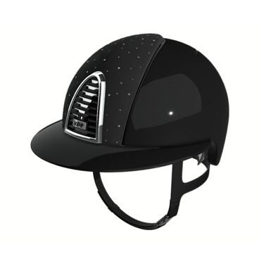 Jezdecká ochranná helma KEP Cromo 2.0 Polish Metal 2 Polo Suede Goccia Silvernight