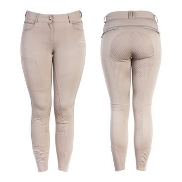 Rajtky Cassini Logo Equiservis Grip sed dětské 176 béžové - SLEVA - zatrhaný materiál na více místech