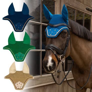 Čabraka na uši Kentucky Wellington Velvet Horse Printing