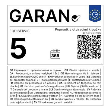 Poprsník Equiservis s otvíracími kroužky a karabinou DOPRODEJ