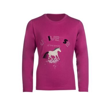 Tričko HKM Polly dl. rukáv dětské 134/140 magenta - SLEVA - zašitý rukáv