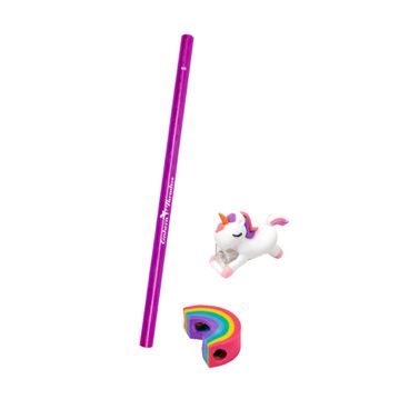 Sada tužka, guma a ořezávátko Unicorn Paradise