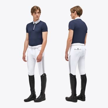 Závodní tričko Cavalleria Toscana Tech Piquè Zip Training Polo Embossed Pocket pánské K 2023