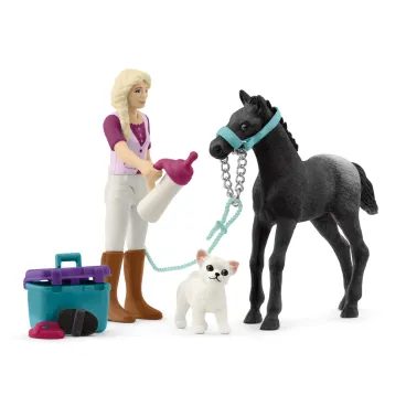 Schleich 42755 - Péče o koně s hříbětem plemene Appaloosa, hrací sada