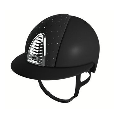 Jezdecká ochranná helma KEP Cromo 2.0 Textile Metal 2 Polo Suede Drop Silvernight