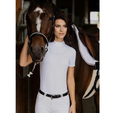 Tričko závodní Equitheme LONDON Polo krátký rukáv dámské